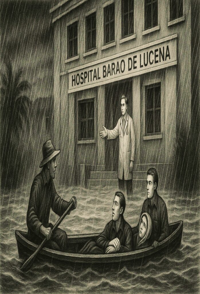 Capa do livro 1975 Recife Afundou em Silêncio, romance sobre a maior enchente da história do Recife